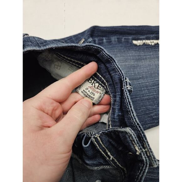 BKE Sabrina Bootcut Jeans Womens 27x29.5 Dark Wash White Stitched - Picture 8 of 9